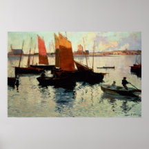 Evening Light at the Port of Camaret, 1892 Poster