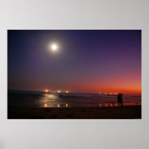 Evening Ocean Kiss Poster posters
