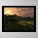 Evening Orchard Poster