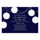 Evening Party Lanterns Wedding Invitation (navy)