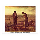 Evening Prayer By Millet (Ii) Jean-Francois Post Card