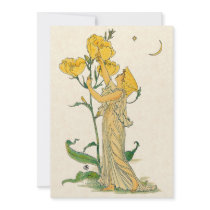 Evening Primrose by Walter Crane, 1889 Personalized Invite
