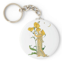 Evening Primrose by Walter Crane, 1889 Keychains