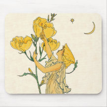 Evening Primrose by Walter Crane, 1889 Mouse Pads