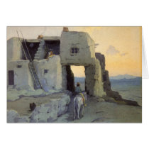 Evening, Pueblo of Walpi by Marion Kavagh Wachtel Greeting Cards