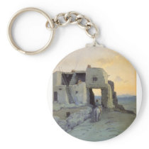 Evening, Pueblo of Walpi by Marion Kavagh Wachtel Key Chain