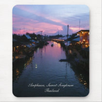 Evening Reflections At Amphawa, Thailand mousepads