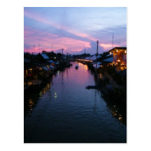 Evening Reflections At Amphawa, Thailand Postcards