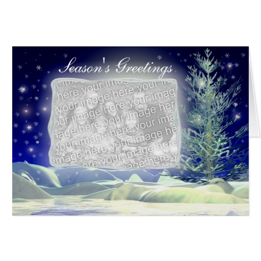 Evening Snow (photo frame) Card