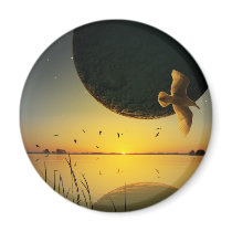 Evening Still Fridge Magnets