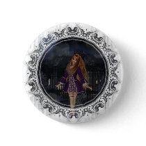 Evening Stroll Gothic Fantasy Redhead Girl buttons