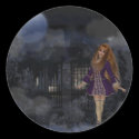 Evening Stroll Gothic Fantasy Redhead Girl