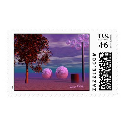 Evening Stroll Postage by dianeclancyart