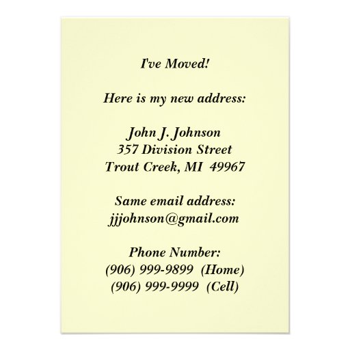 Evening Train Announcement New Address I've Moved