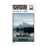 Evening view from patio, Bahama's sunset postage