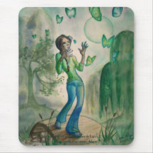 Evening With Butterflies Mouse Pad