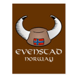 Evenstad Norway Viking Hat Postcard