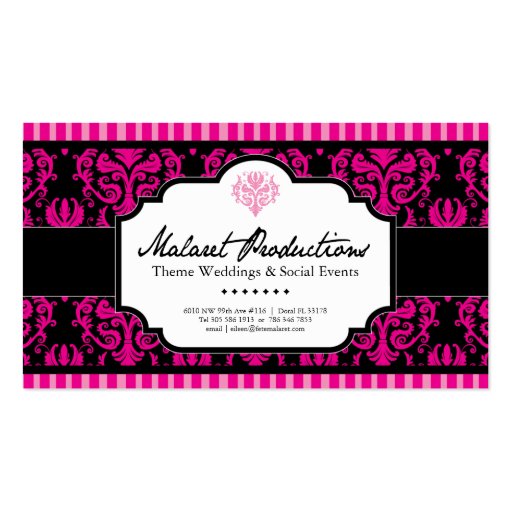 Event Planner Business Card (front side)