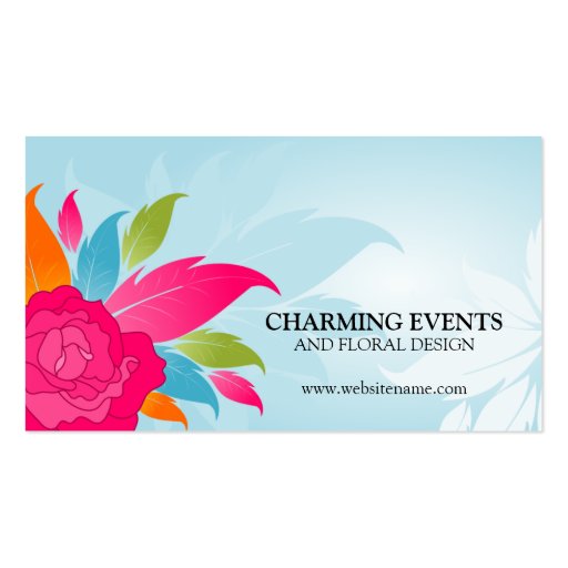 Event Planner Floral Designer Business Cards (front side)