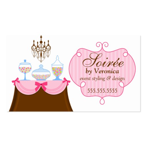 Event Stylist and Design Business Cards (front side)