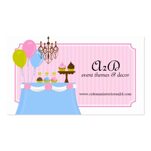 Event Stylist Custom Business Cards (front side)