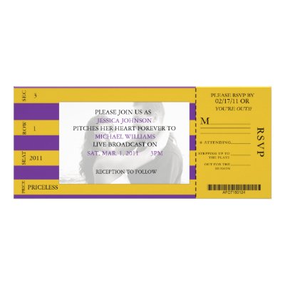 Event Ticket Wedding Invitation