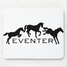 Eventer with Three Jumping Horses Mousepad
