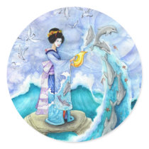 Eventide Sticker, Large, Geisha Dolphin Art