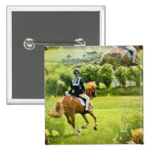 Eventing Horse Square Pin
