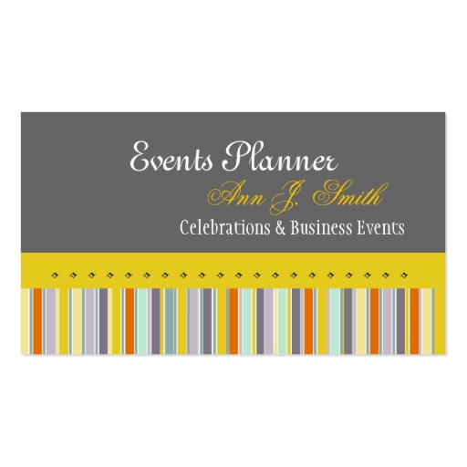 Events Planner Business Cards (front side)