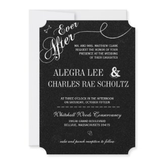 Ever After Chalkboard Invitation