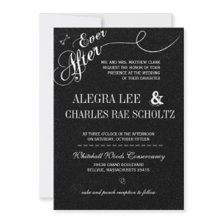 Ever After Chalkboard Invitation