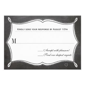 Ever After Chalkboard Response Card