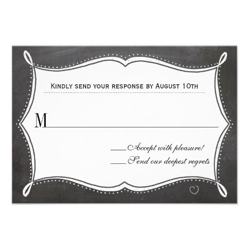 Ever After Chalkboard Response Card