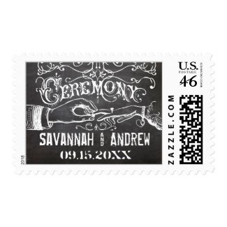 Ever After Chalkboard Wedding Postage