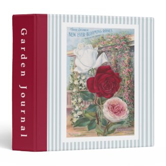 Ever-Blooming Roses Vintage Art 3 Ring Binders