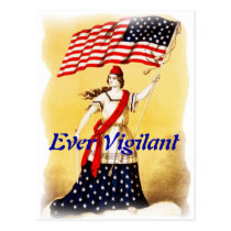 "Ever Vigilant" Vintage Patriotic postcards