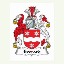 Everard Family Crest Postcard