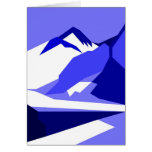 Everest - blue greeting card