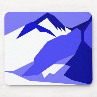 Everest Blue Mouse Pad by lonvig