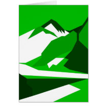 Everest - green greeting cards
