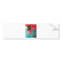 Everglades Palm Tree Sunset Bumper Stickers