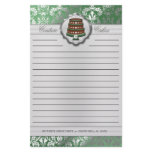 Evergreen Cake Couture Damask Lined Business Customized Stationery