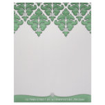 Evergreen Diamond Damask Business Letterhead