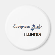 Evergreen Park Illinois City Classic Refrigerator Magnets