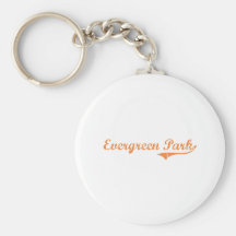 Evergreen Park Illinois Classic Design Keychains