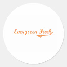 Evergreen Park Illinois Classic Design Round Stickers