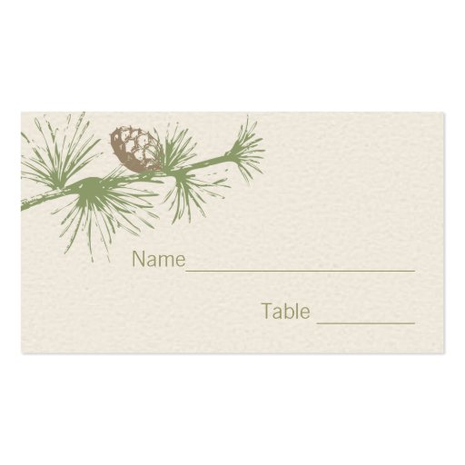 Evergreen Seating Card Business Card Templates (front side)