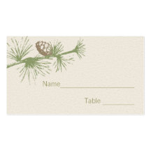 Evergreen Seating Card Business Card Templates