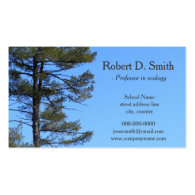 evergreen tree in blue sky science profile cards business card template